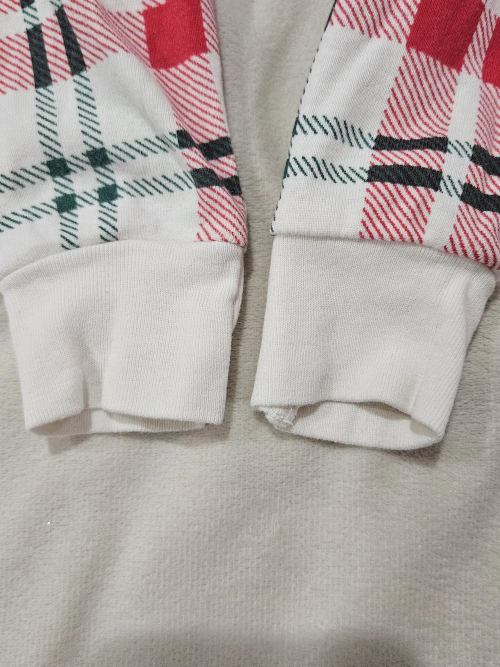 Old Navy Baby Christmas Plaid Pants, White, Red, Green - 12-18 Months